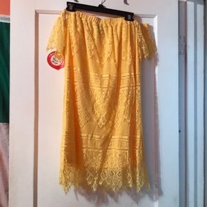 Lace strapless sundress